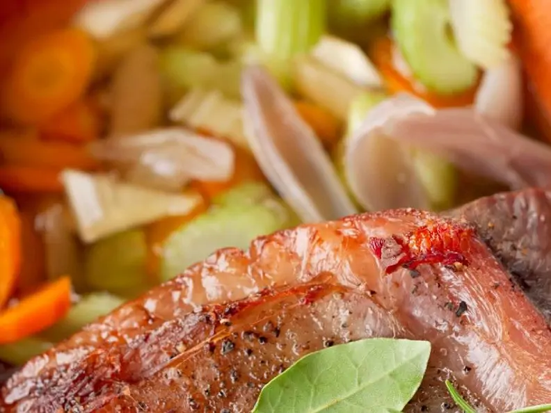 Rinderbraten im Römertopf gegart