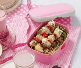 Hähnchenspieße mit Buchweizen-Bohnen-Salat