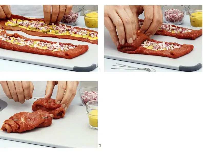 Gefüllte Rinderroulade