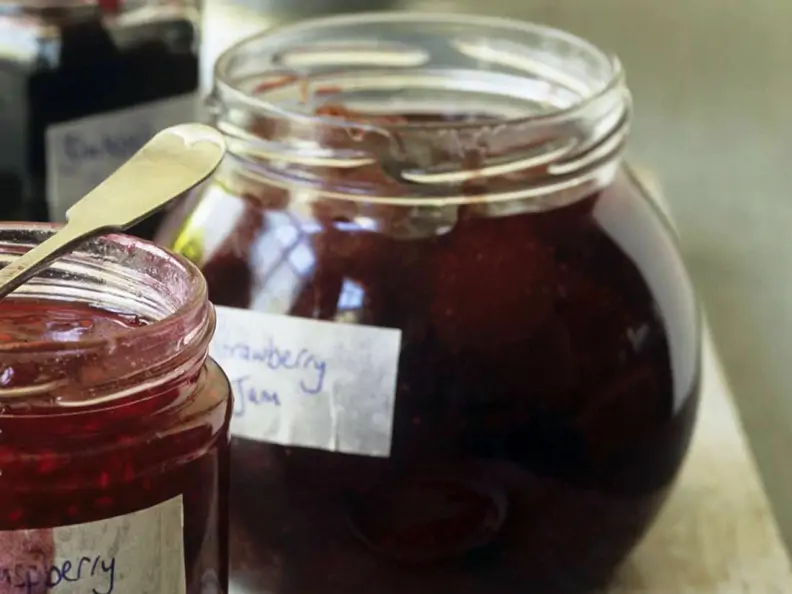Marmelade aus Erdbeeren