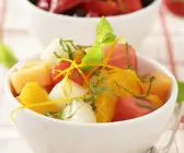 Orangensalat mit Melone