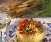 Sellerie mit Grünkern-Tomaten-Füllung