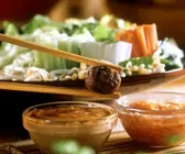 Fondue mit Fleischbällchen