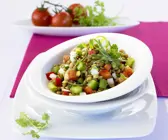 Linsensalat mit Gemüse