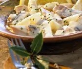 Frikasee mit Spargel und Pilzen