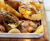 Knoblauchhähnchen aus dem Ofen