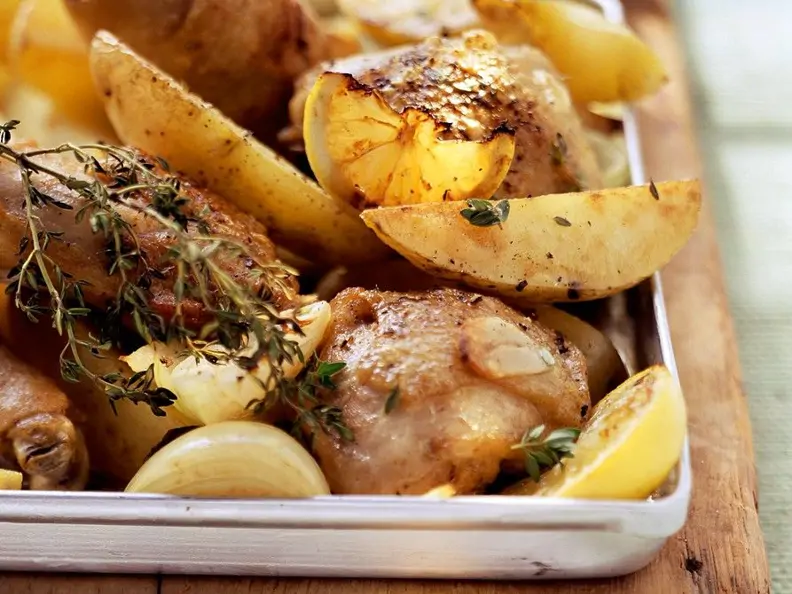 Knoblauchhähnchen aus dem Ofen