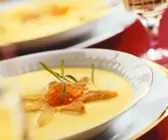 Edle Kartoffelsuppe mit Kaviar