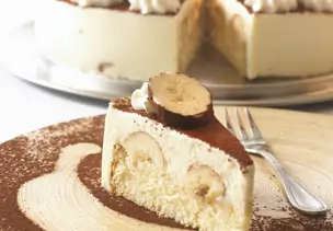 Torte mit Banane