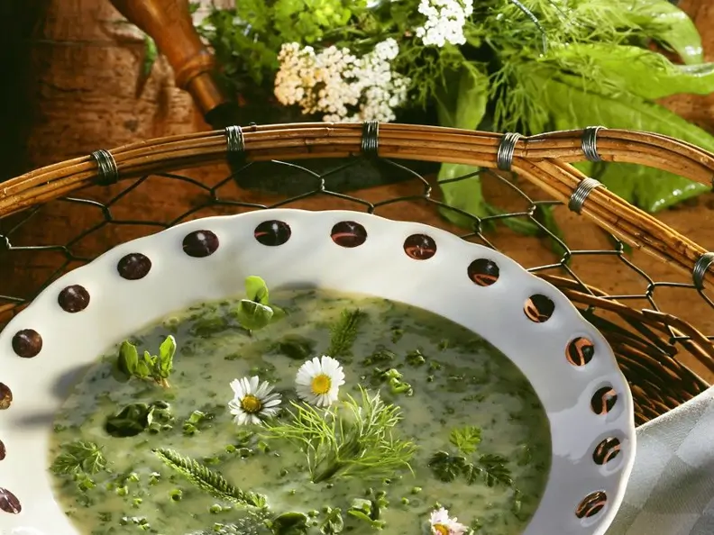 Kräutersuppe Frühlingsblümchen
