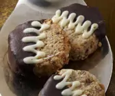 Nougatplätzchen mit Nuss