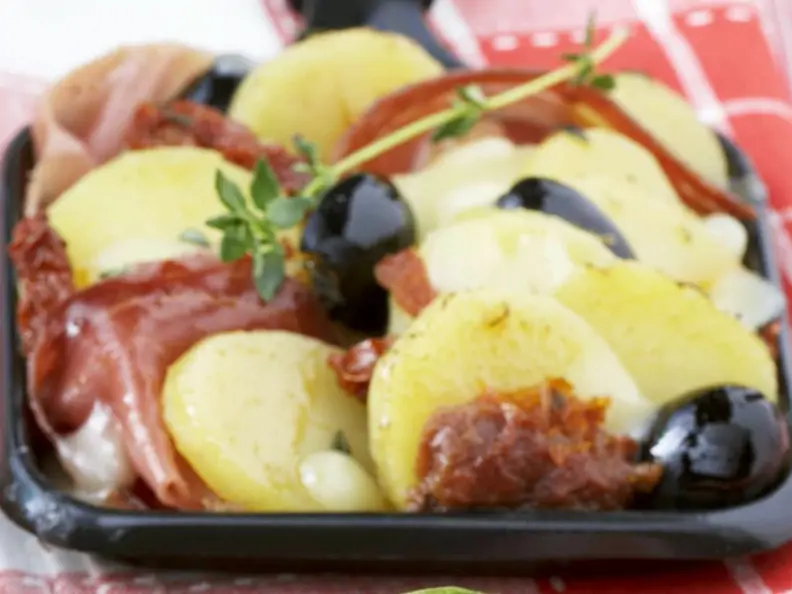 Raclette mit Schinken