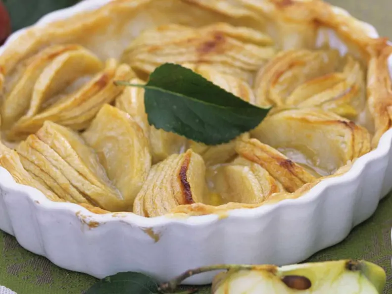 Apfelkuchen mit Blätterteig