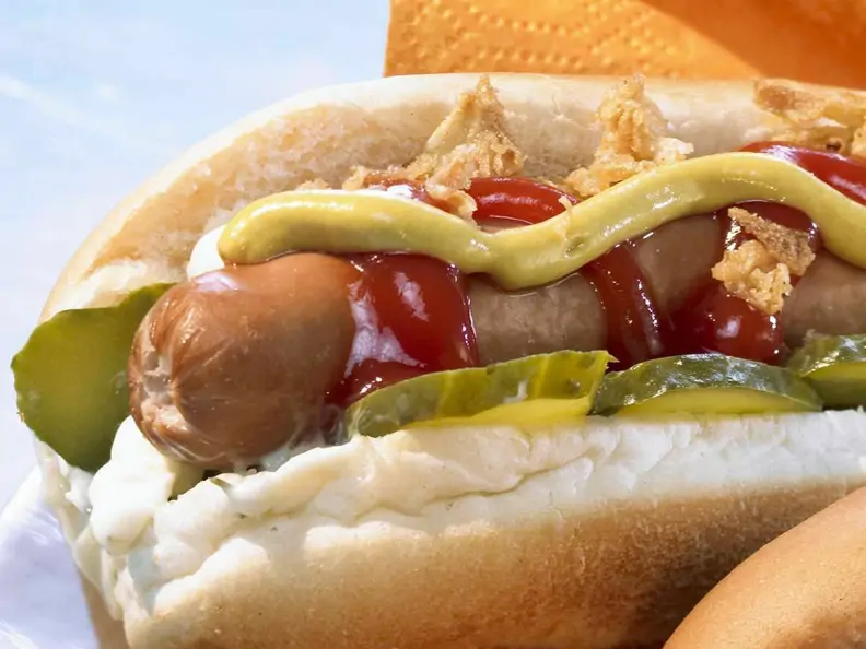 Hot Dog mit Wiener Würstchen