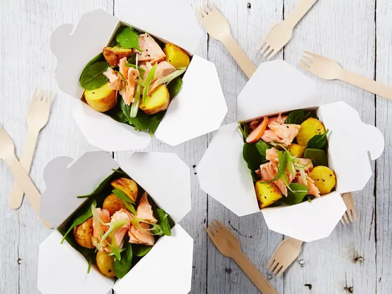 Gebackene Kartoffeln mit Lachs