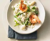 Risotto mit Shrimps und Spargel