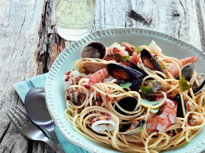 Meeresfrüchte-Spaghetti