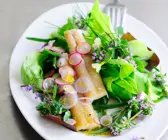 Gemischter Salat mit Räucherfisch