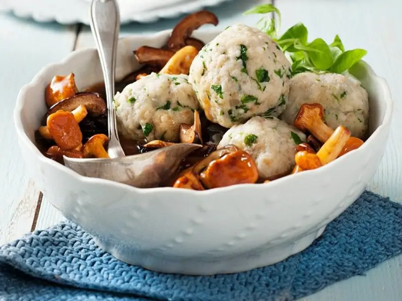 Pilzragout mit Klößen