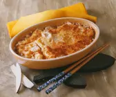 Süßkartoffelgratin mit Kokos