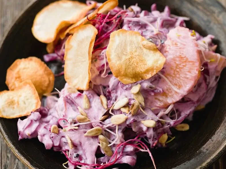 Kohlsalat mit Topinambur