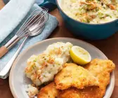 Zitronen-Wiener Schnitzel mit Püree