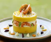 Püree mit Shrimps-Mayonnaise