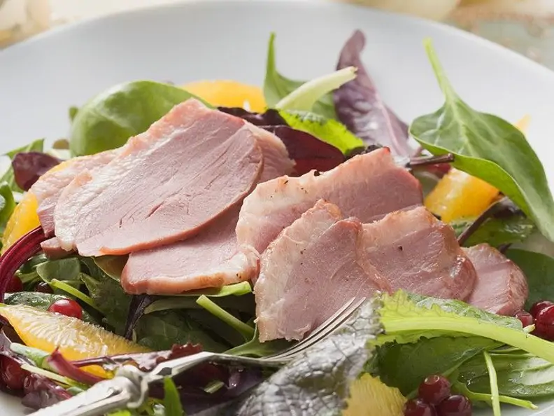 Salat mit Ente und Orangen