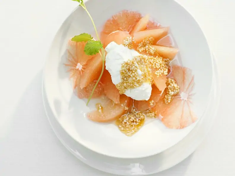 Grapefruit mit Käse