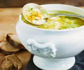 Gemüse-Linsensuppe mit Fisch
