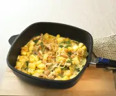 Kartoffel-Omelette mit Fleisch