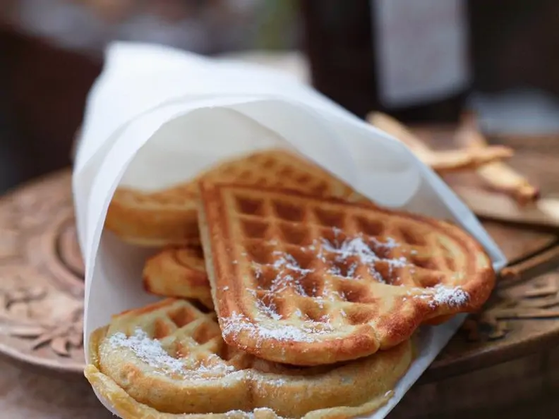 Waffeln mit Banane