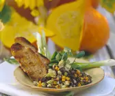Kürbis-Linsensalat
