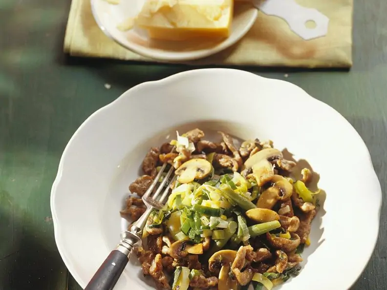Maroni-Spätzle mit Pilzen