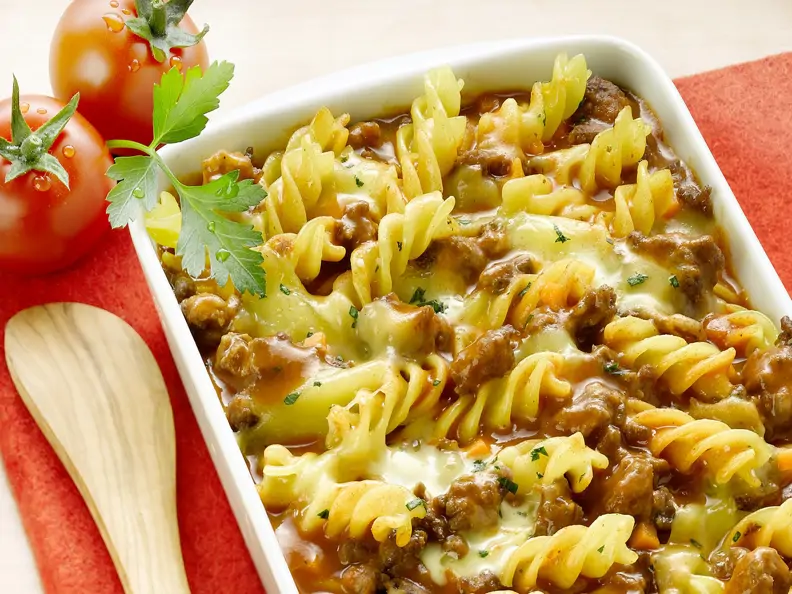 Nudelauflauf Bolognese