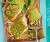 Lachs mit Bärlauchkruste