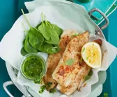 Gebratener Tilapia mit Spinatsauce