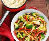 Wokgemüse mit Rind