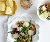 Bohnensalat mit gebratenem Thunfisch