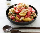 Kartoffelsalat mit Räucherfisch