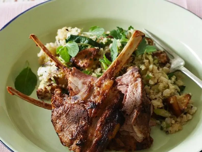 Lammchops mit Wildreis-Quinoa