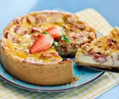 Käsekuchen mit Rhabarber