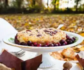 Quark-Nusstorte mit Cranberries
