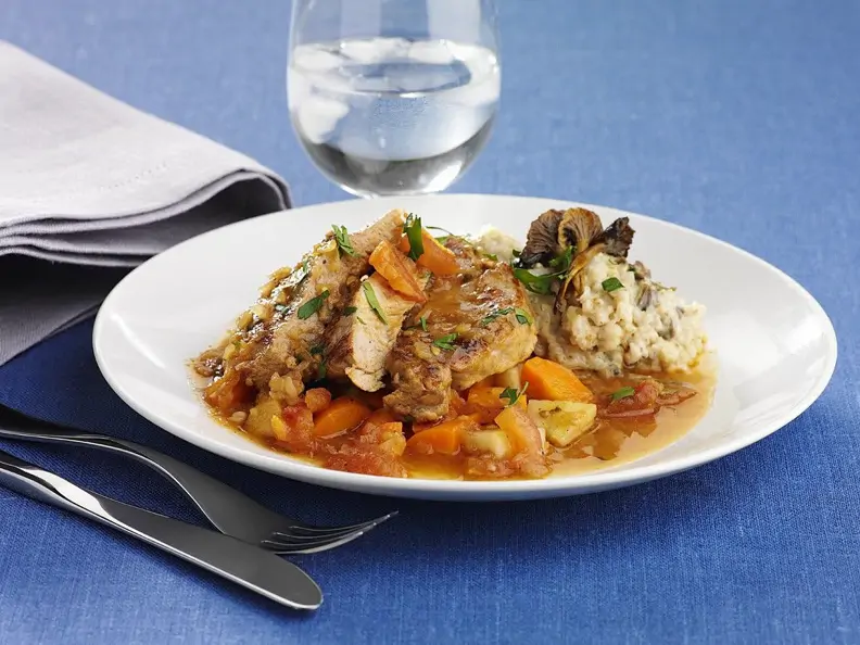 Rindersteak mit Möhrengemüse