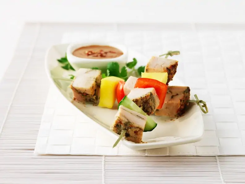 Hähnchenspieße mit Mango