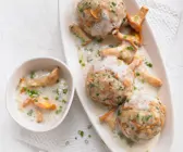 Semmelknödel mit Pilzrahmsauce