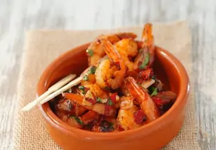 Knoblauch-Shrimps