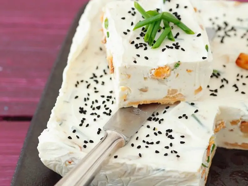 Käseterrine mit Pilzen