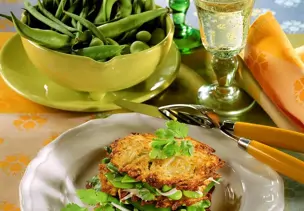 Rösti-Torte mit Frühlingsgemüse
