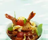 Brotsalat mit Shrimps
